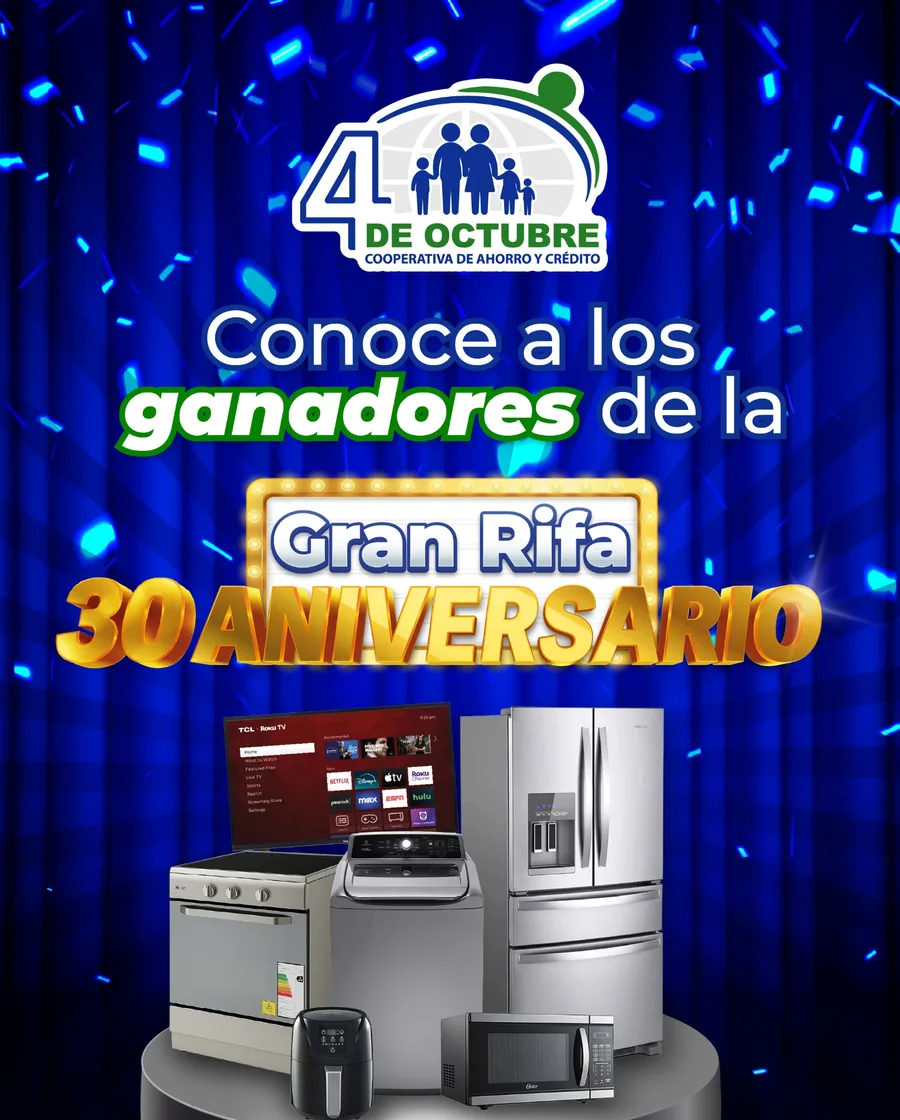 Conoce a los ganadores de la Gran Rifa 30 Aniversario